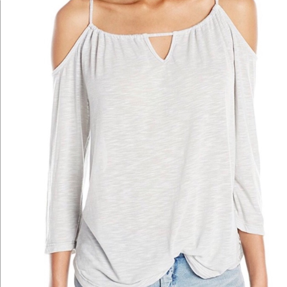 MICHAEL STARS cold shoulder tee